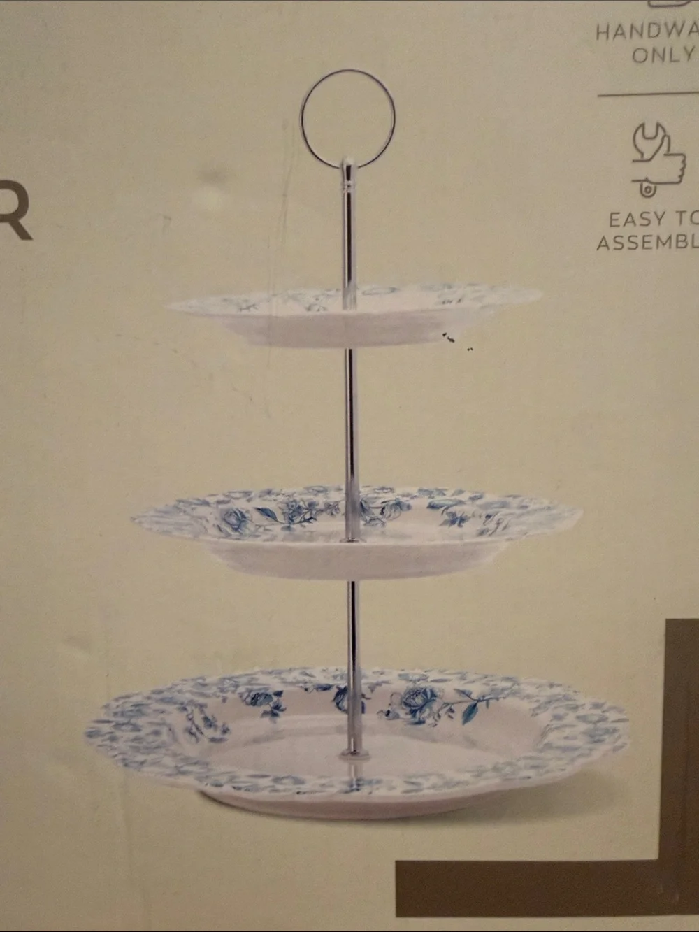 Crofton Blue and White 3-Tier Serving Stand